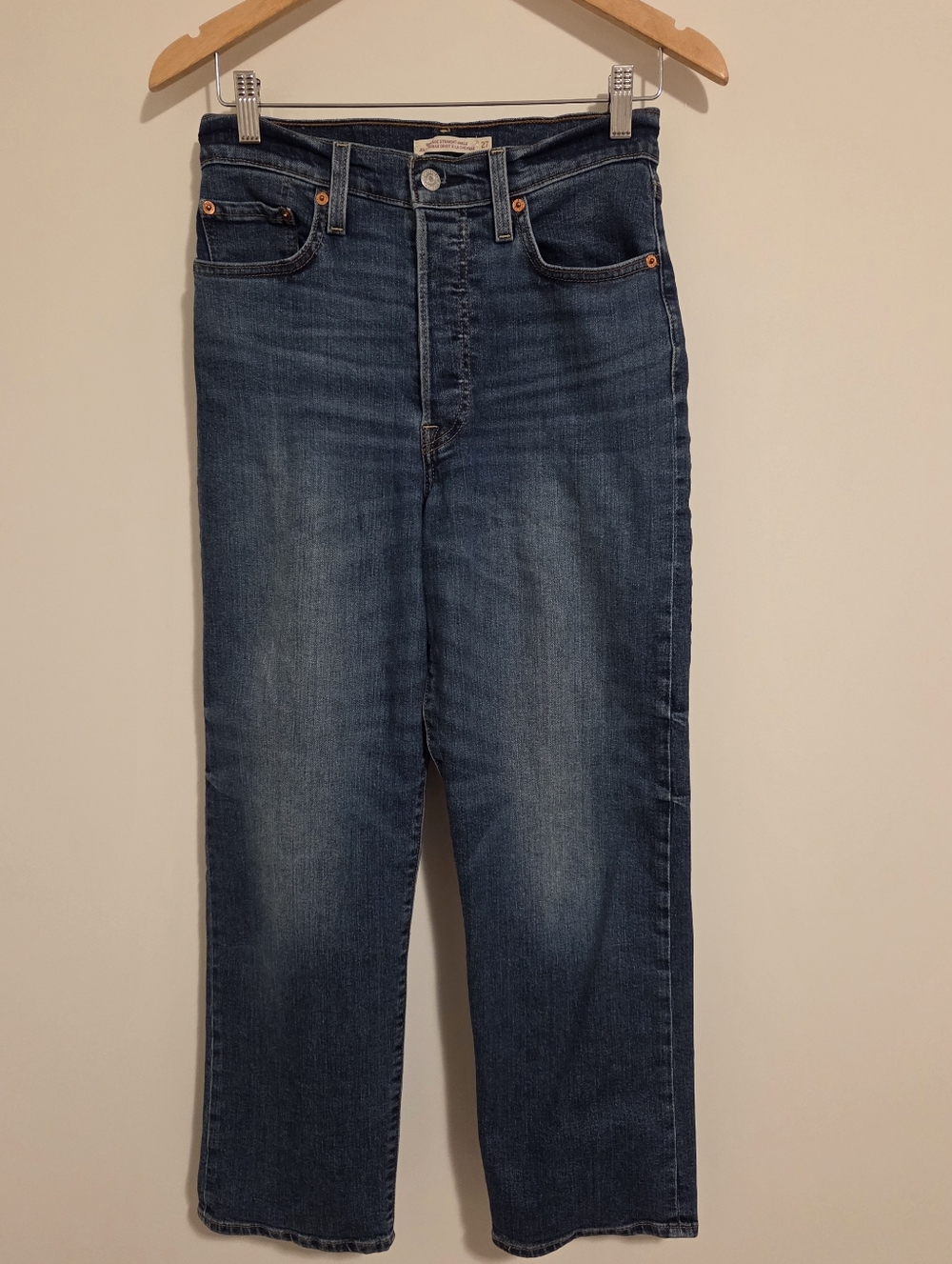 Levi's Ribcage Straight Ankle Blue Jeans